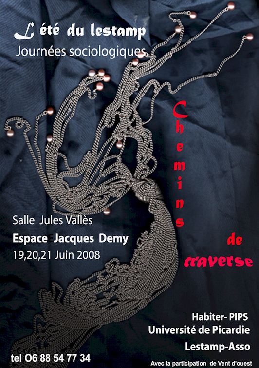 Affiche de J Deniot et J Réault copyright Lestamp-Edition 2008 Eté du Lestamp Chemins de traverse